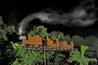 Mini railway in the amusement park