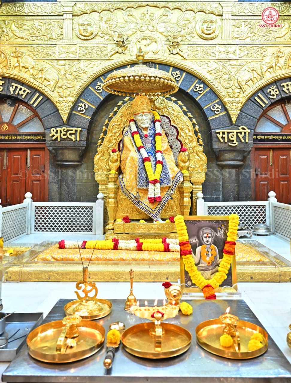 Babas Palkhi procession scene at Sai Heritage Village